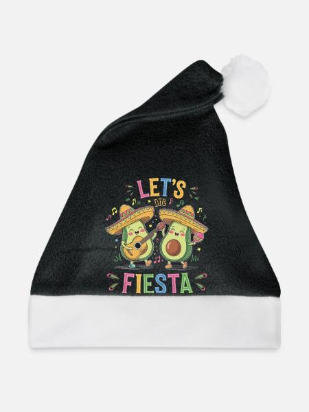 Let's Fiesta - Weihnachtsmütze - Schwarz/Weiß - Vorne
