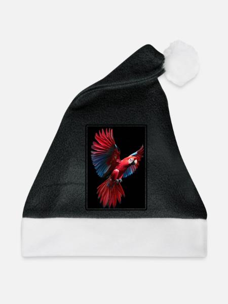 Papageie Papagei - Weihnachtsmütze - Schwarz/Weiß