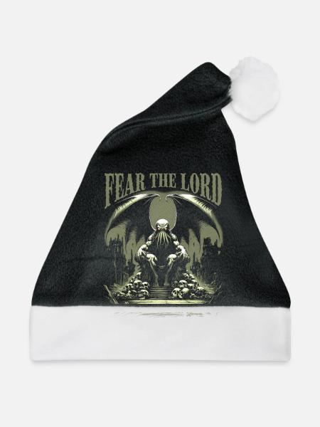 Cthulhu, Fürchte den Lord Cthulhu Mythos - Weihnachtsmütze - Schwarz/Weiß - Vorne