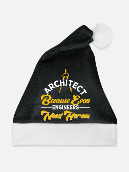 Architekt - Weihnachtsmütze - Schwarz/Weiß
