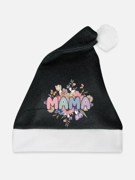 Mama - Weihnachtsmütze - Schwarz/Weiß