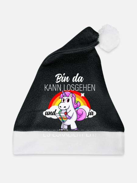 eskaliert eh Zeichenfläche 1 Kopie - Weihnachtsmütze - Schwarz/Weiß
