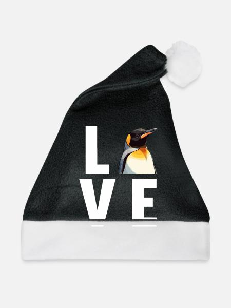 Pinguine Pinguin - Weihnachtsmütze - Schwarz/Weiß