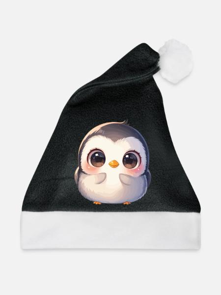 Pinguine Pinguin - Weihnachtsmütze - Schwarz/Weiß
