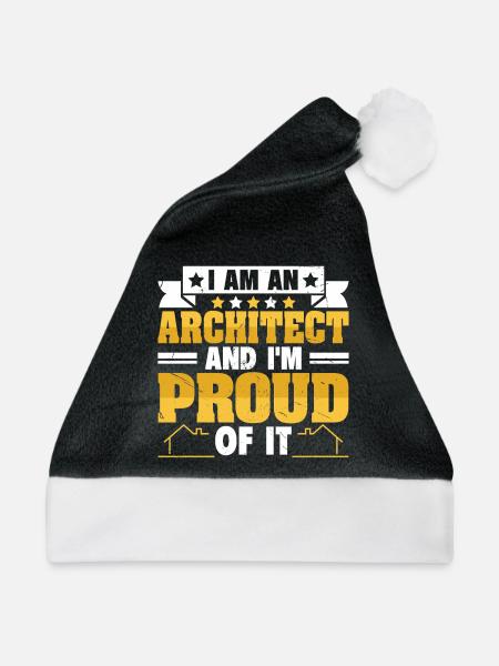 Architekt - Weihnachtsmütze - Schwarz/Weiß