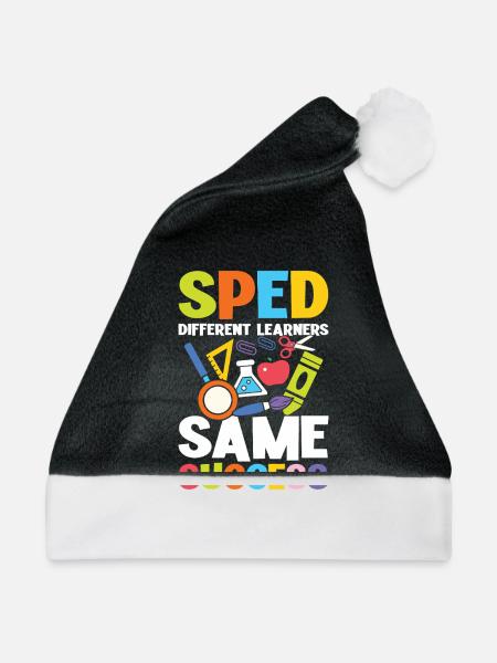 Sonderpädagogik Verschiedene Lernende Gleicher - Weihnachtsmütze - Schwarz/Weiß - Vorne