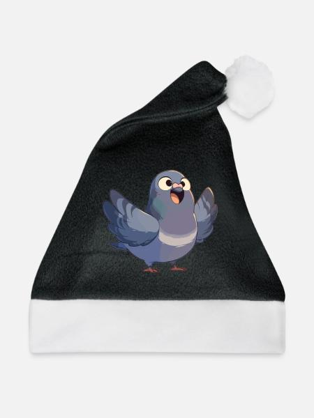 Tauben Taube - Weihnachtsmütze - Schwarz/Weiß