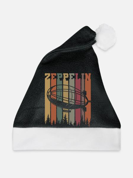 Zeppelin - Weihnachtsmütze - Schwarz/Weiß - Vorne