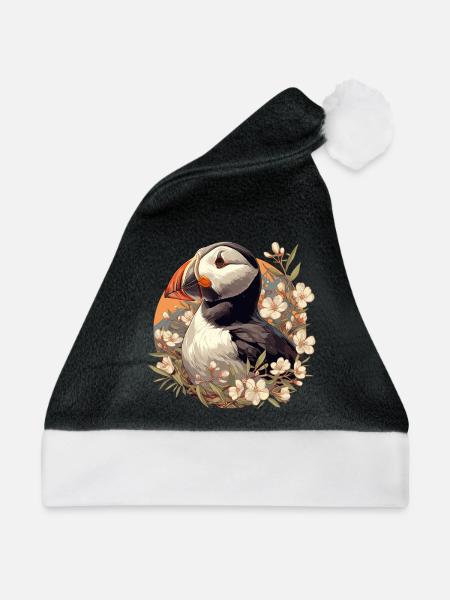 Papageientaucher - Weihnachtsmütze - Schwarz/Weiß