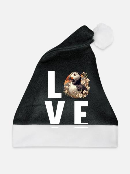 Papageientaucher - Weihnachtsmütze - Schwarz/Weiß