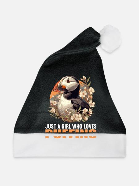 Papageientaucher - Weihnachtsmütze - Schwarz/Weiß