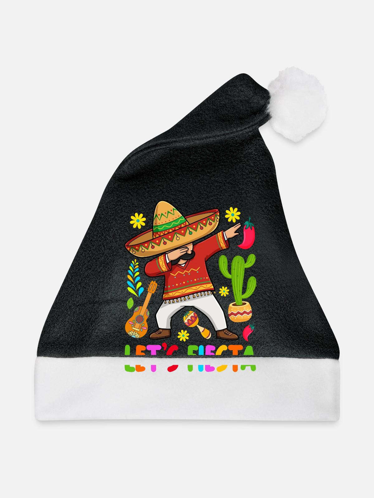 Let's Fiesta - Weihnachtsmütze - Schwarz/Weiß - Vorne