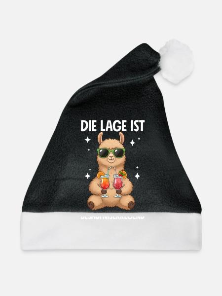 Die Lage Ist Besäufniserregend - Weihnachtsmütze - Schwarz/Weiß - Vorne