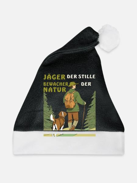 JÄGER BEWACHER DER NATUR - Weihnachtsmütze - Schwarz/Weiß