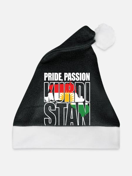 Pride Passion Kurdistan Kurde Kurden - Weihnachtsmütze - Schwarz/Weiß - Vorne