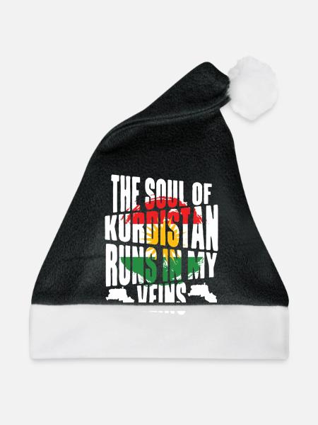 The Soul Of Kurdistan Kurde Kurden - Weihnachtsmütze - Schwarz/Weiß - Vorne