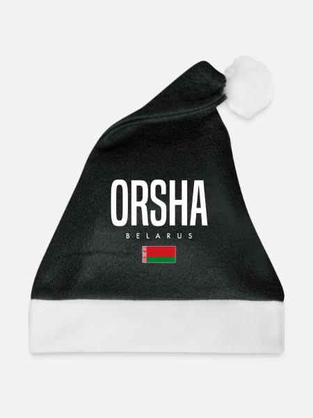 Orsha Belarus Weißrussland - Weihnachtsmütze - Schwarz/Weiß - Vorne