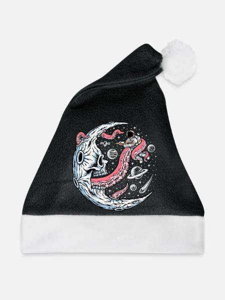 Space Battle with Alien Tentacles - Weihnachtsmütze - Schwarz/Weiß - Vorne