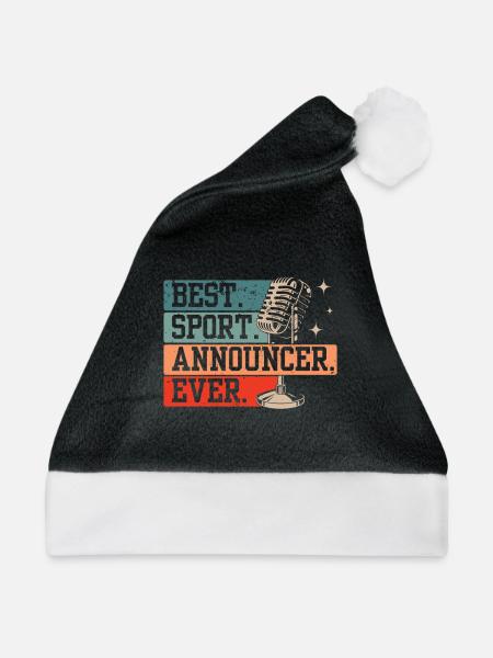 Funny Sports Ansager - Weihnachtsmütze - Schwarz/Weiß
