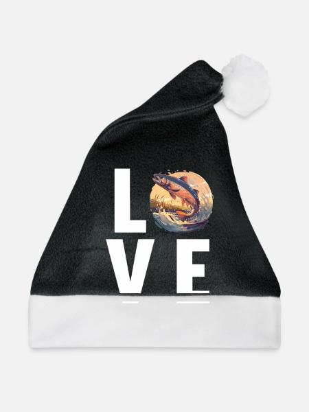 Lachse Lachs - Weihnachtsmütze - Schwarz/Weiß