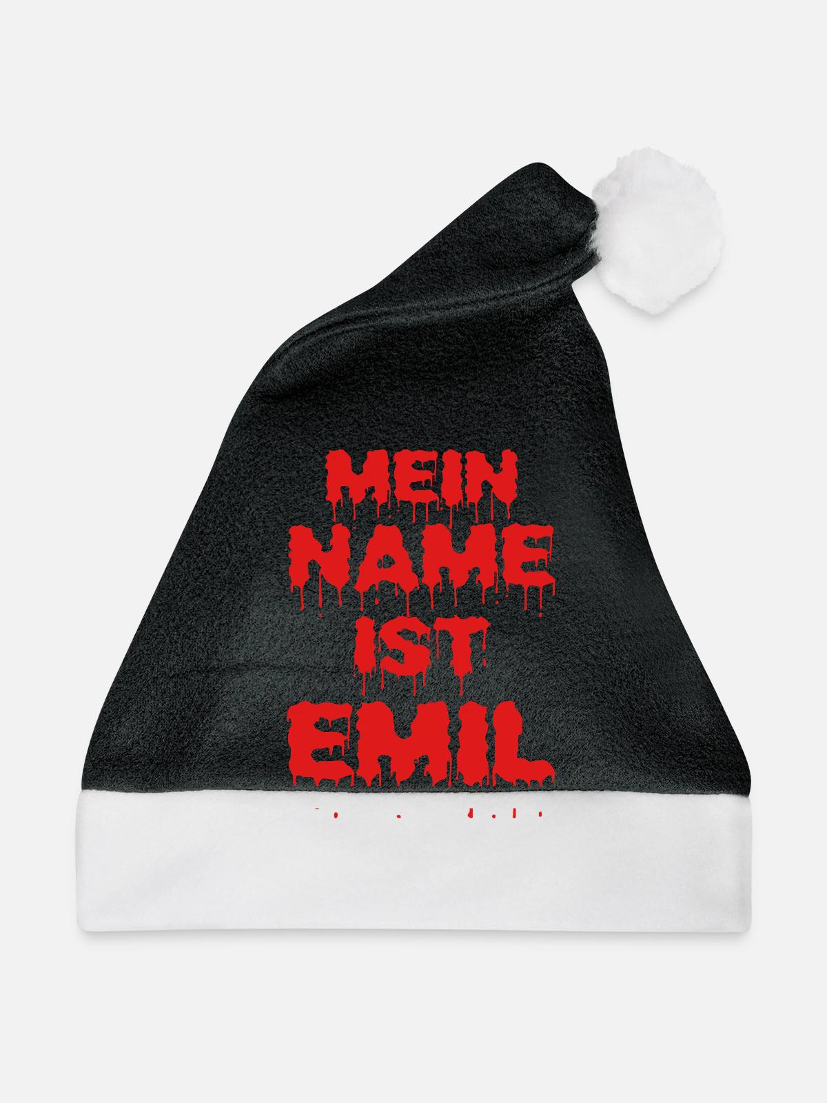 Emil - Weihnachtsmütze - Schwarz/Weiß - Vorne