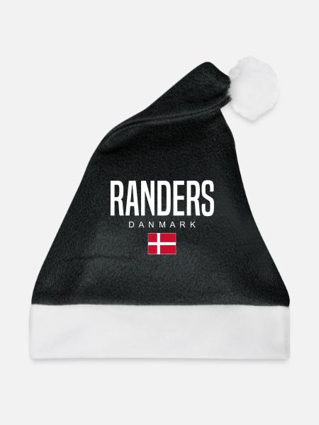 Randers Dänemark - Weihnachtsmütze - Schwarz/Weiß - Vorne