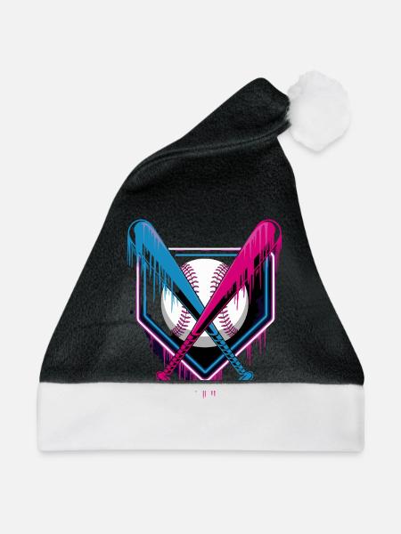 Baseball Leidenschaft Neon Stil - Weihnachtsmütze - Schwarz/Weiß