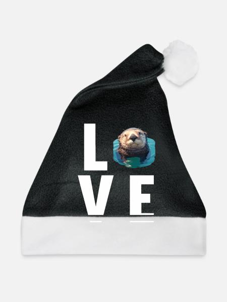 Seeotter - Weihnachtsmütze - Schwarz/Weiß