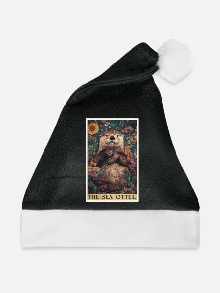 Seeotter - Weihnachtsmütze - Schwarz/Weiß