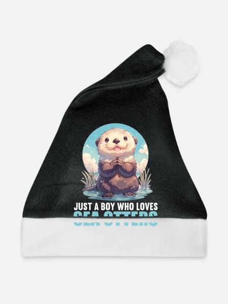 Seeotter - Weihnachtsmütze - Schwarz/Weiß