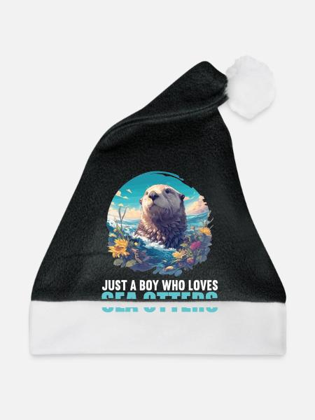 Seeotter - Weihnachtsmütze - Schwarz/Weiß