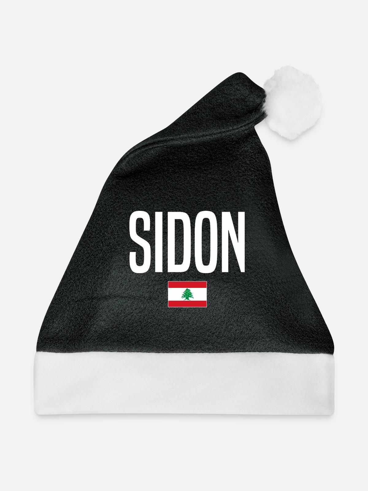 Sidon Libanon - Weihnachtsmütze - Schwarz/Weiß - Vorne