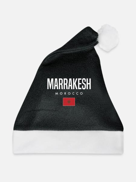 Marrakesh Marokko - Weihnachtsmütze - Schwarz/Weiß - Vorne