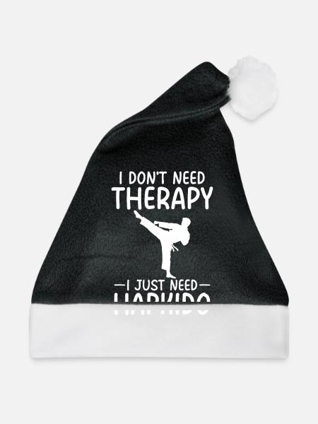 Therapy Hapkido - Weihnachtsmütze - Schwarz/Weiß - Vorne