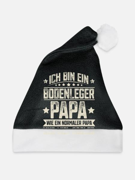 Bodenleger Papa - Weihnachtsmütze - Schwarz/Weiß