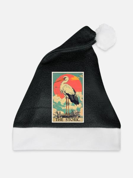 Störche Storch - Weihnachtsmütze - Schwarz/Weiß