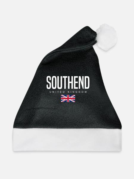 Southend England Großbritannien - Weihnachtsmütze - Schwarz/Weiß