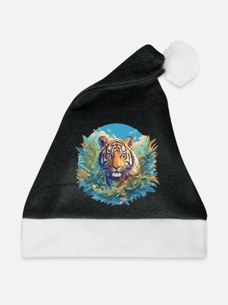 Sumatra-Tiger - Weihnachtsmütze - Schwarz/Weiß
