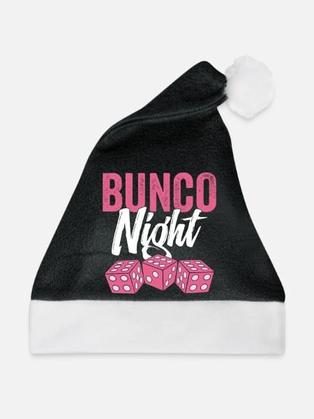 Bungo Nacht Spielabend Würfeln - Weihnachtsmütze - Schwarz/Weiß
