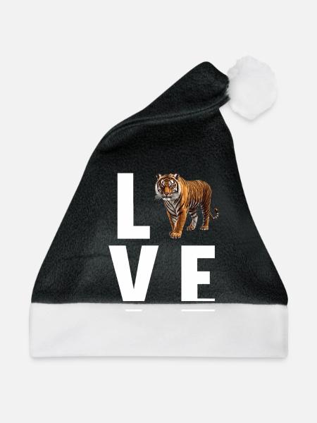 Sumatra-Tiger - Weihnachtsmütze - Schwarz/Weiß - Vorne