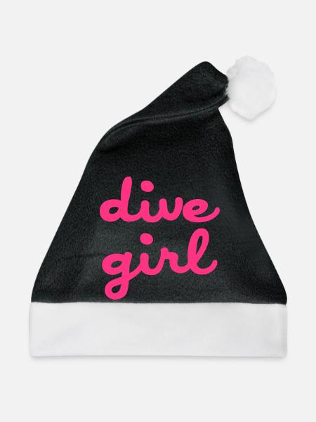 dive girl - Weihnachtsmütze - Schwarz/Weiß