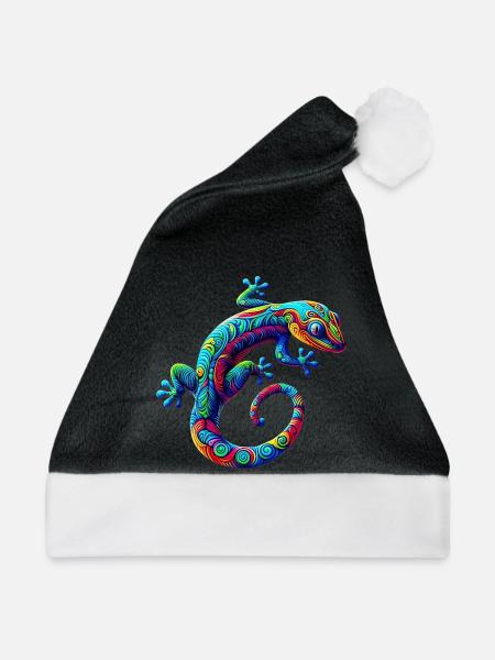 Gecko - Weihnachtsmütze - Schwarz/Weiß