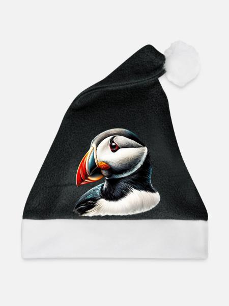 Papageitaucher - Weihnachtsmütze - Schwarz/Weiß