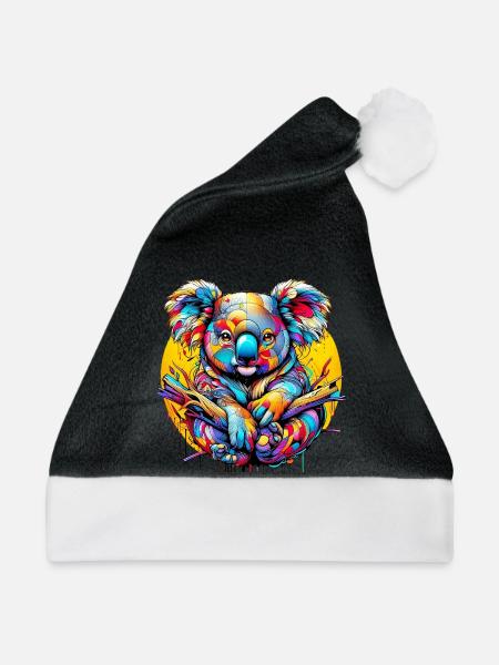 Koala - Weihnachtsmütze - Schwarz/Weiß