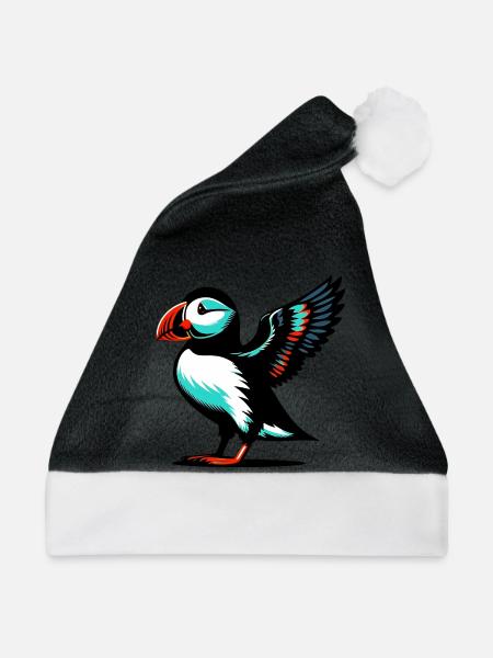 Papageitaucher - Weihnachtsmütze - Schwarz/Weiß
