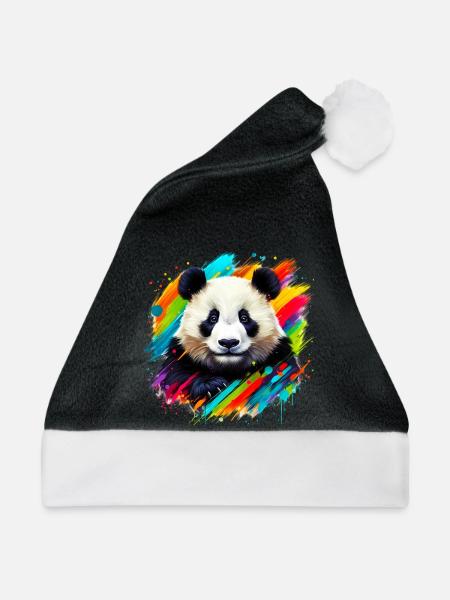Panda - Weihnachtsmütze - Schwarz/Weiß