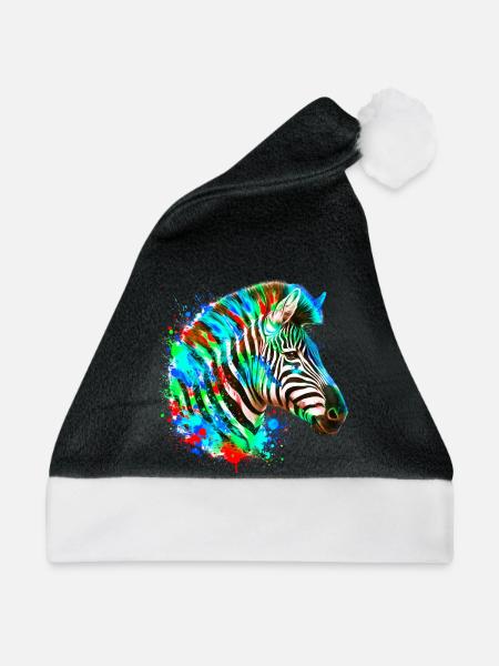 Zebra - Weihnachtsmütze - Schwarz/Weiß