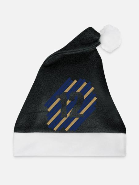 Der 12 Mann (Zürich) - Weihnachtsmütze - Schwarz/Weiß