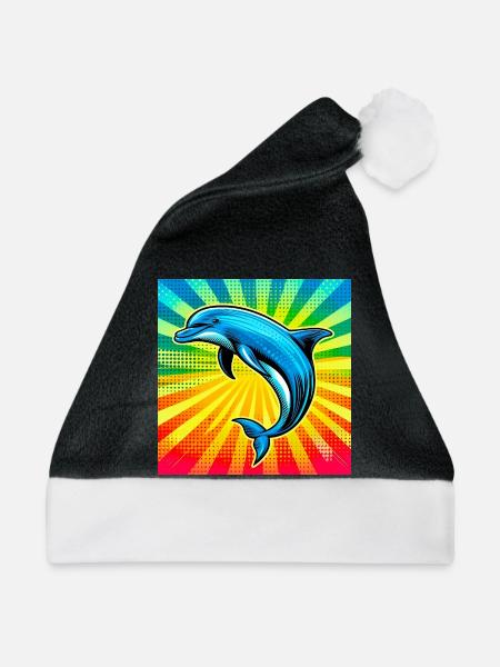 Delfin - Weihnachtsmütze - Schwarz/Weiß