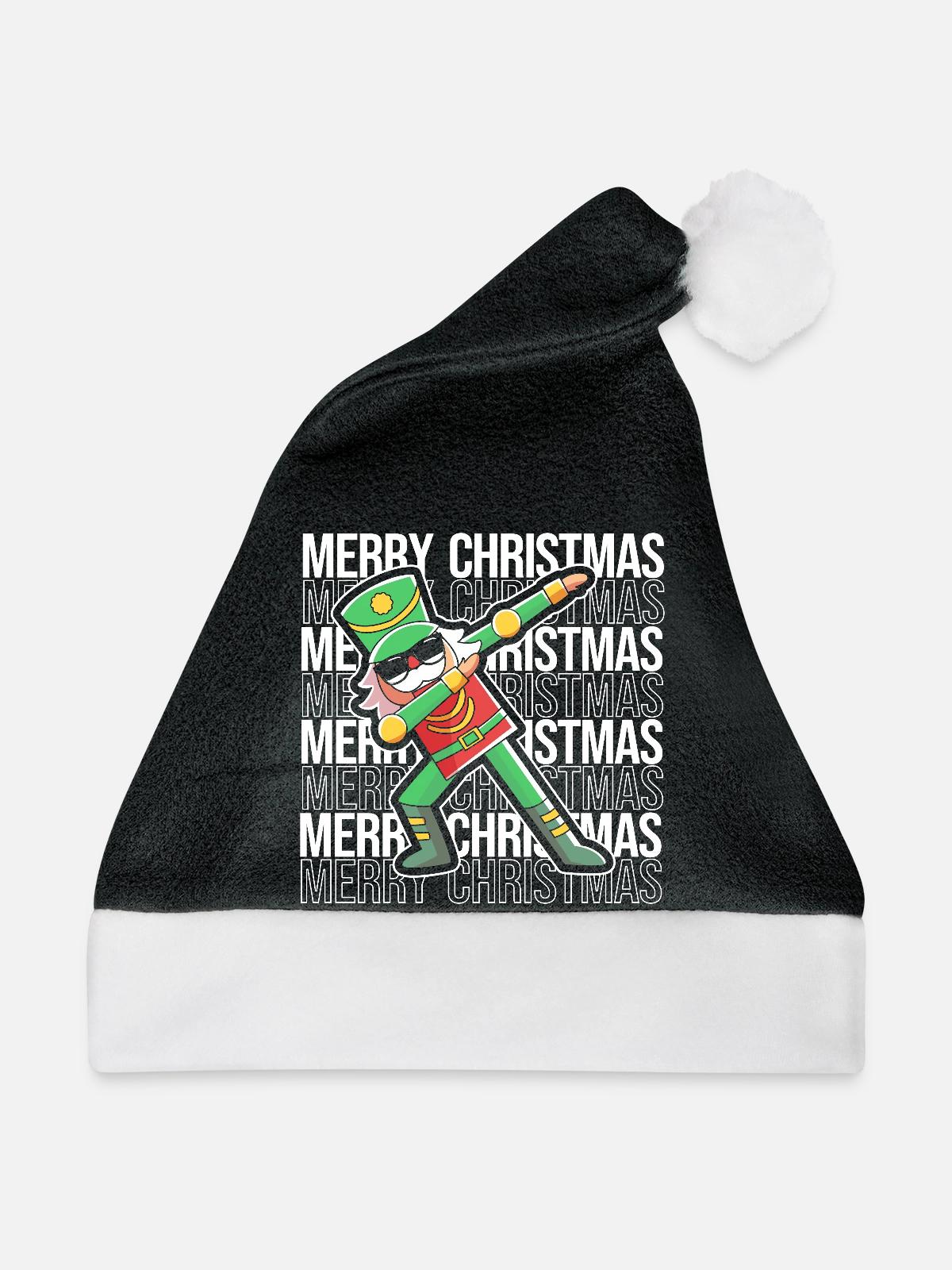 Weihnachten Nussknacker - Weihnachtsmütze - Schwarz/Weiß - Vorne